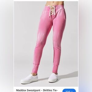 NSF Pink Maddox Joggers with Lace-Up Detail